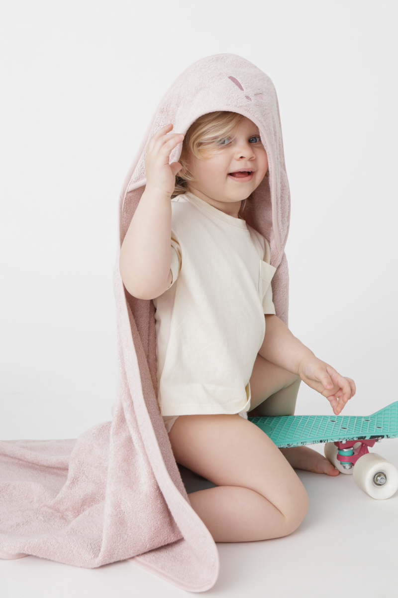 Piapimo Ręcznik z Kapturkiem Różowy
