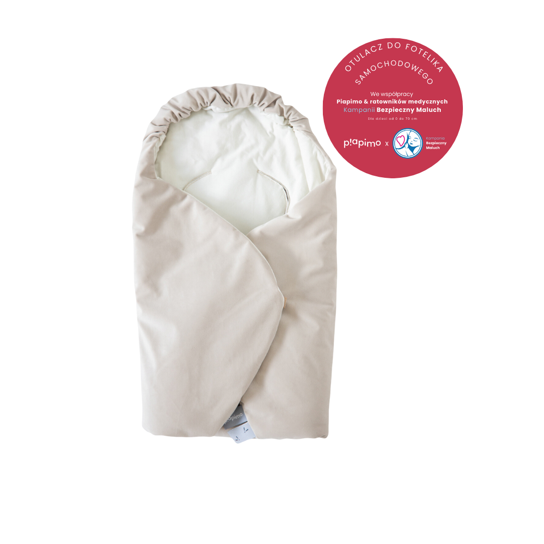 otulacz do fotelika samochodowego i gondoli piapimo kampania bezpieczny maluch