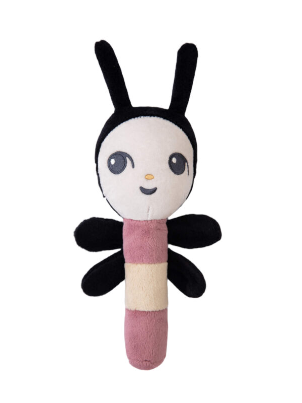 Przytulna Grzechotka Sensoryczna Pszczółka Piapi Różowa kolekcja CuddlyBee