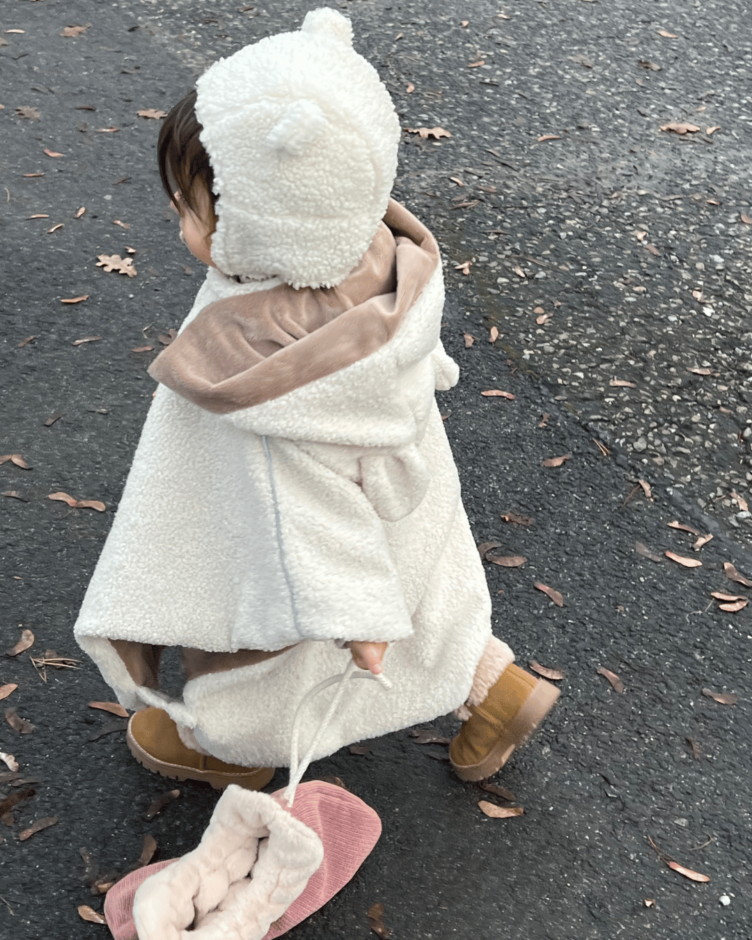 ponczo samochodowe piapimo boucle beżowe cute (8)