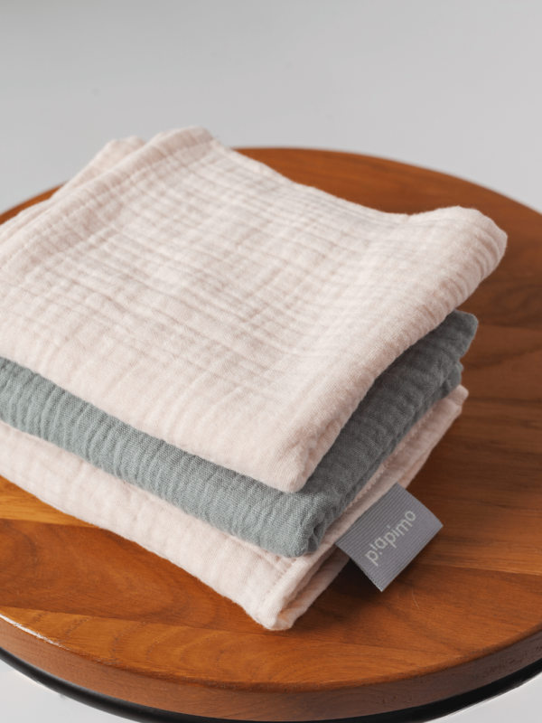 otulacze muślinowe pieluszki muślinowe 50x60 cm szałwia róż beż piapimo polska marka