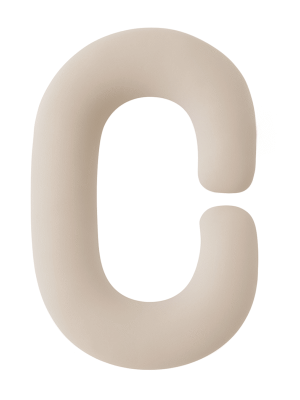 poduszka ciążowa do spania typu c jersey piaskowa piapimo