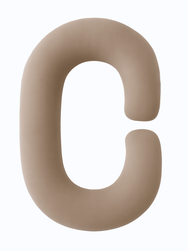 poduszka ciążowa do spania typu c jersey latte piapimo